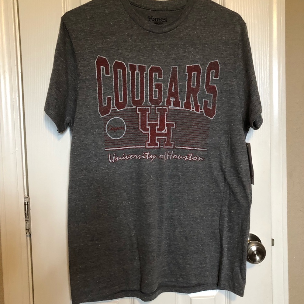 Cougar Gray and Red Short Sleeve Tee